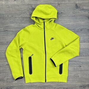 Nike Tech Fleece Full Zip Hoodie Size Medium Mens Bright Cactus Volt Windrunner